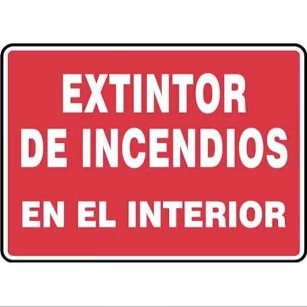 Accuform Safety Sign FIRE EXTINGUISHER INSIDE SHMFXG425VA - main